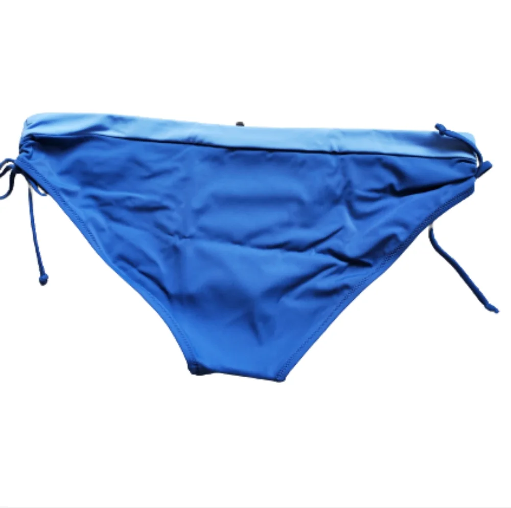 J.Crew colorblock side string bikini bottoms, xl, blue